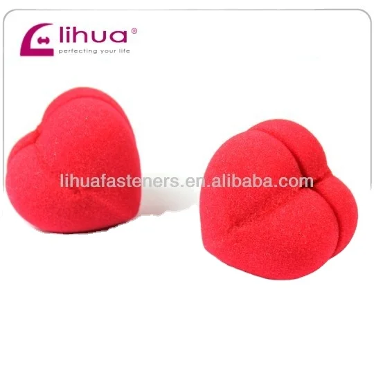 Heart shape Hair Care Foam Soft Round Sponge Balls Curlers