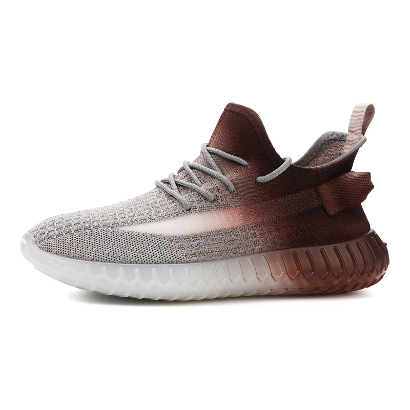 Fashion New Designs zapatos para caminar Excellent European Style Fly Knitted Fitness Walking Shoes For Men