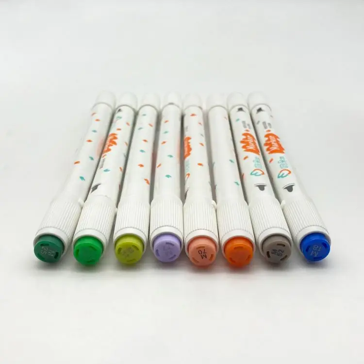 Factory customized watercolor pen dual tips fineliner pen colored marker 2023 new design