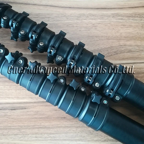Manufacture Aerial photograhy Anti-slip heavy duty 15m carbon fiber telescopic pole for camera