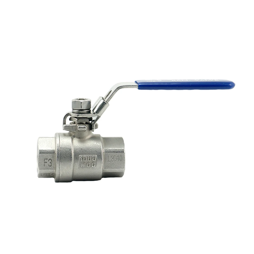 2023 Manufacturer Screw 304 Stainless Steel 1/4 Manual Price 1000 WOG 2 Piece Ball Valve