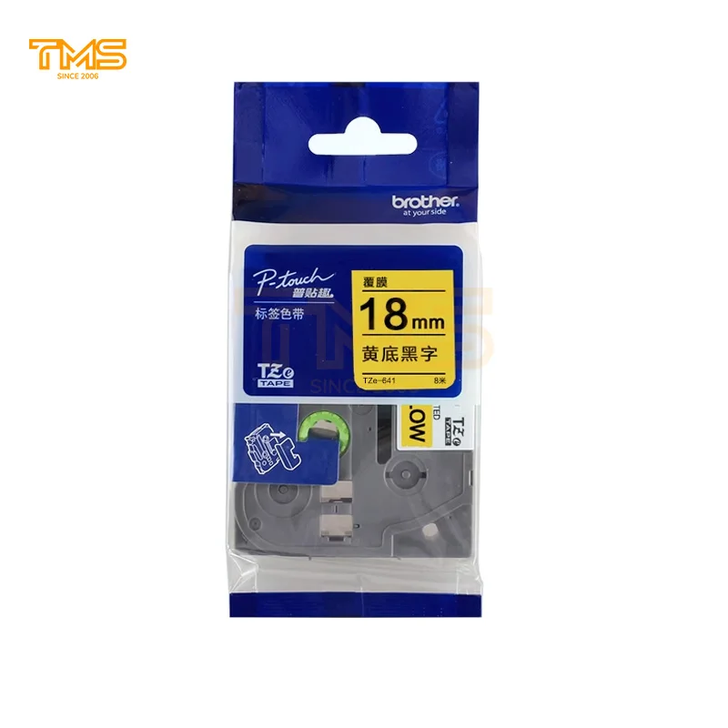 TMS Tze641 Tze-641 Tz641 18 мм лента для этикеток Brother черный
