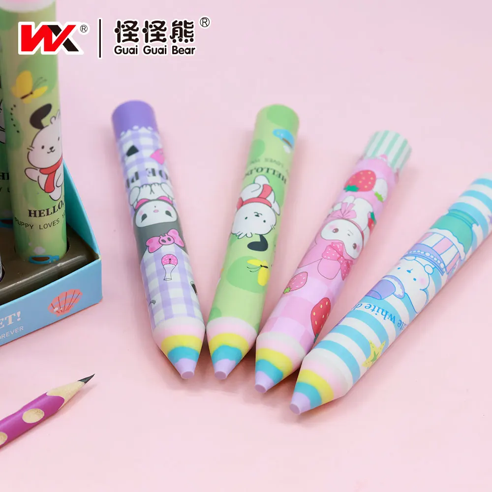 2024 New Stock Kawaii Rabbit Kitten Pencil Eraser Rubber and TPR Toy-Shaped School Supplies for Children Factory Promotion