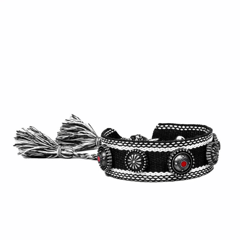 Spot Custom Hand Braided Rope Adjustable Bracelet Braided Rivet Friendship Bracelet for Women