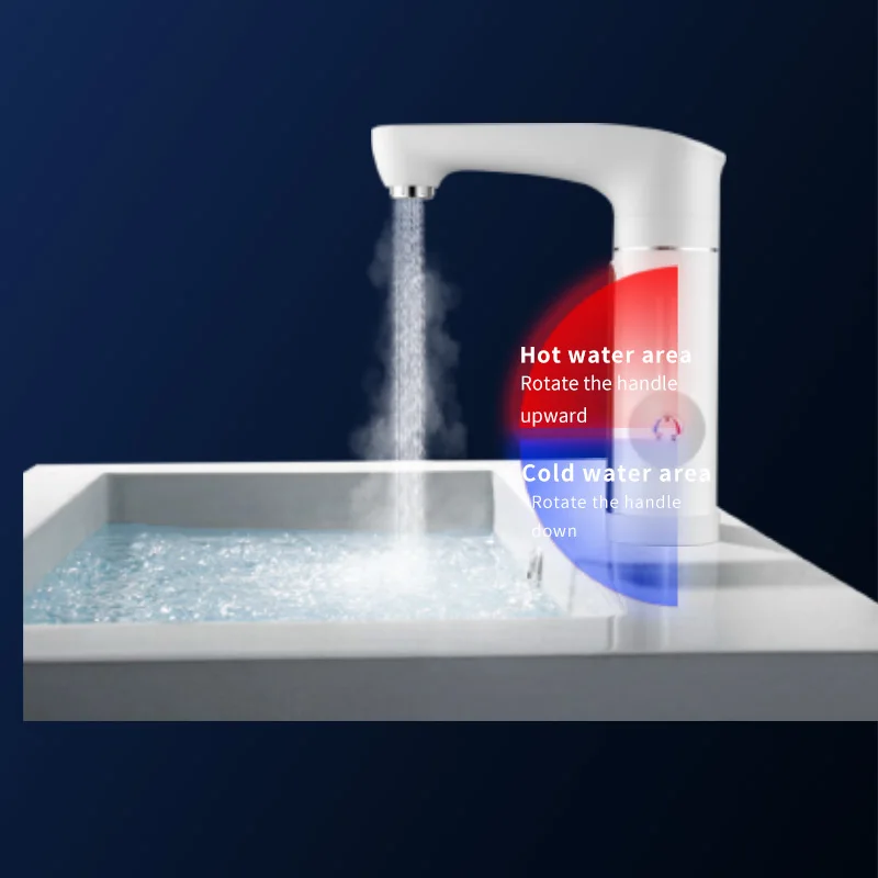 MUDCEelectric instant heating temperature display electric mixing valve durable electric hot faucet for kitchen and bathroom