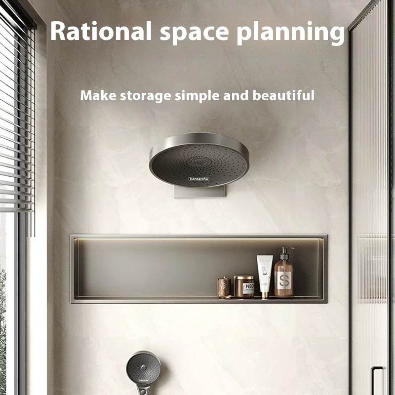 Fan Da 304 Stainless Steel Corner Niche Cabinet Partition Metal TV Rack Kitchen Bathroom Storage Finished Embedded Storage Rack