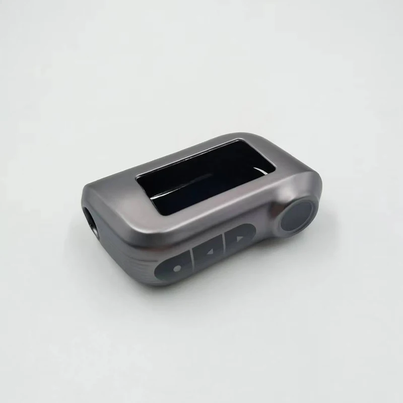 TPU metal grey car keychain box Starline Russian bidirectional car alarm LCD remote control