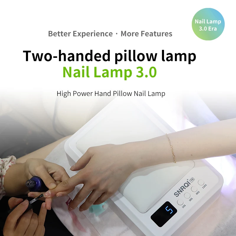 Big size nail lamp for 2 hand   T8 NAIL lamp with hand pillow 72W  UV led nail dryer