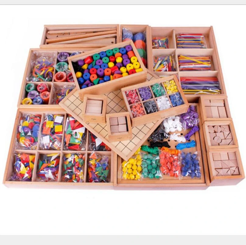 Wooden Montessori Materials 15 in 1games Wooden Puzzle Educational Froebel Toys