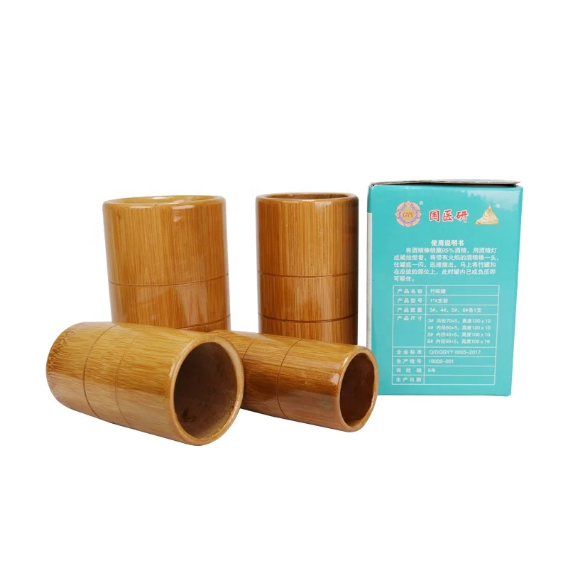 
1*4 Bamboo tube cupping set Chinese cupping therapy set for body health 