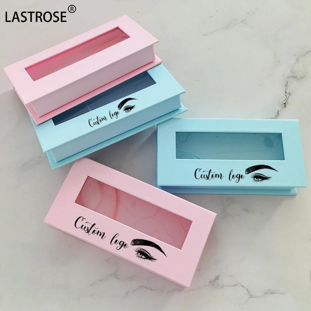 Wholesale Flip Open Window Eyelash Box Luxury Glitter Cardboard Paper Eyelash Packaging Magnetic Box