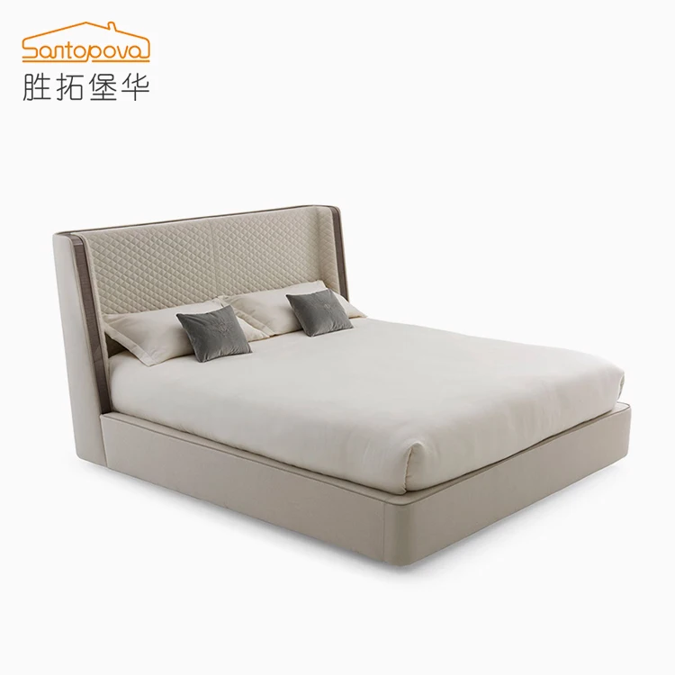 Новый дизайн в европейском стиле в итальянском стиле; Современные high end оптовая продажа с фабрики кровати твердой древесины Рамки 1,8 м кровать