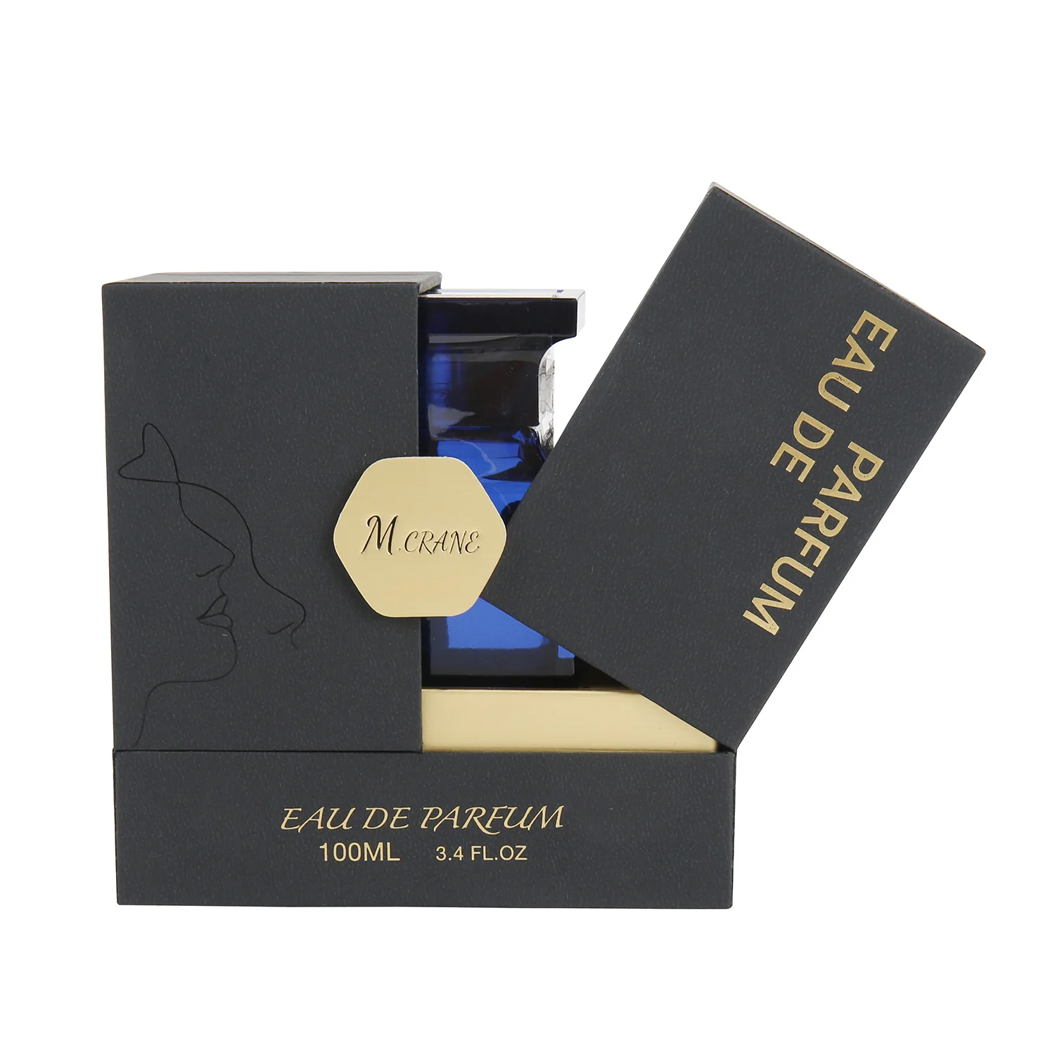 Custom luxury perfume sample glass bottles with box  perfume square box perfume small gift packaging box