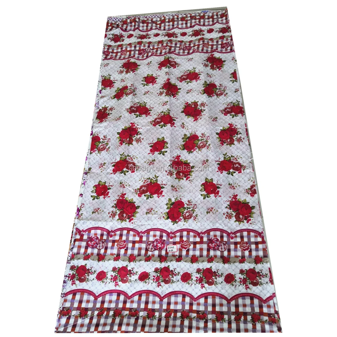 
100% polyester microfiber woven brushed pigment printed bed sheet fabric textiles in roll 