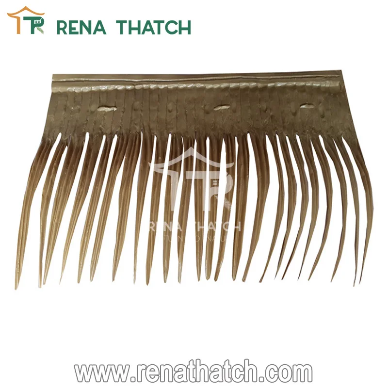 Cheap plastic artificial straw palm roof