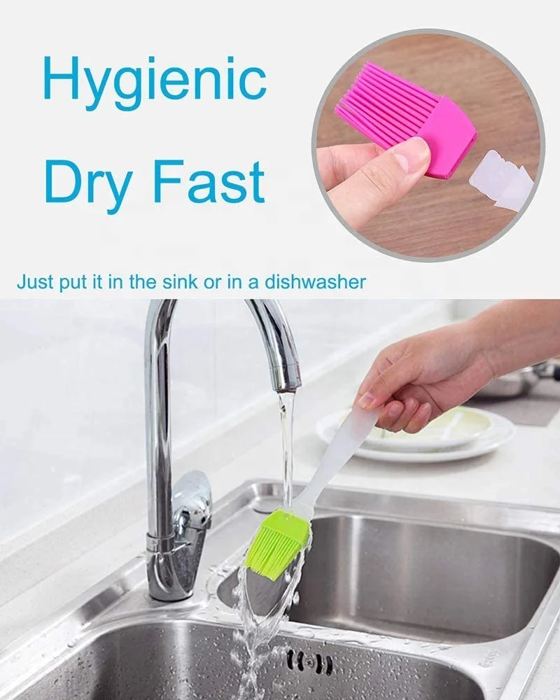 BPA Free Butter Spread Marinades Baste BBQ Silicone Basting Pastry Brush Oil