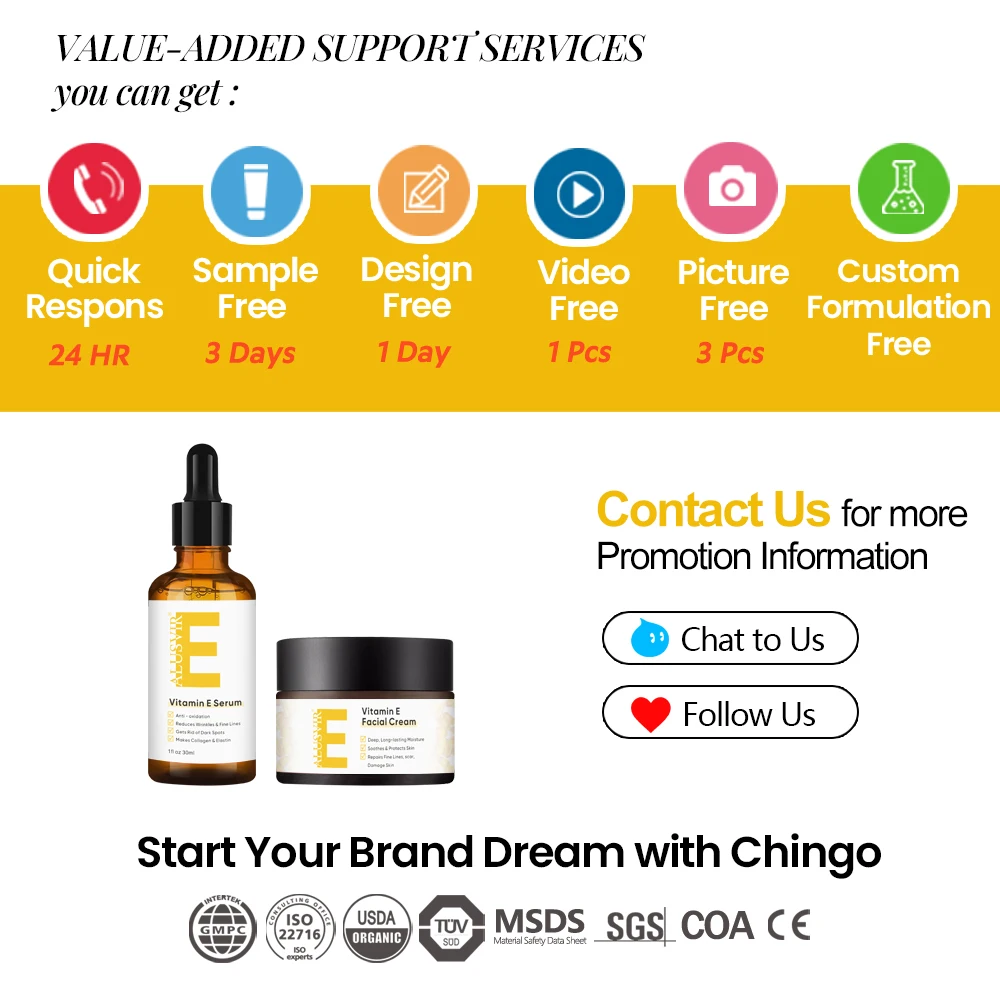 Wholesale Organic Whitening Face Serum Moisturizing Anti Aging Vitamin E Facial Care Oil Serum Private Label Manufacturer