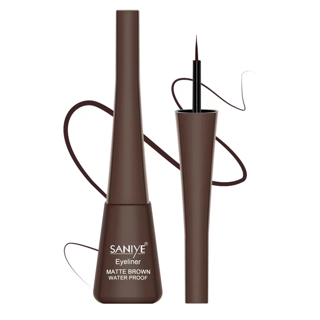 Wholesale New Design Matte Dipliner  Matte Brown Eyeliner Waterproof Smooth Makeup Pencil Liquid Eyeliner