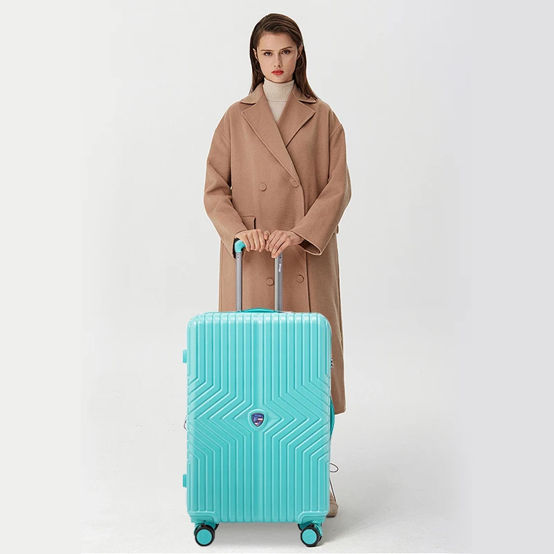 3 Pieces Lightweight PC Travel Trolley Luggages Case Simple Modern Carry-on Suitcases Sets Spinner Degree Wheels For Woman Men