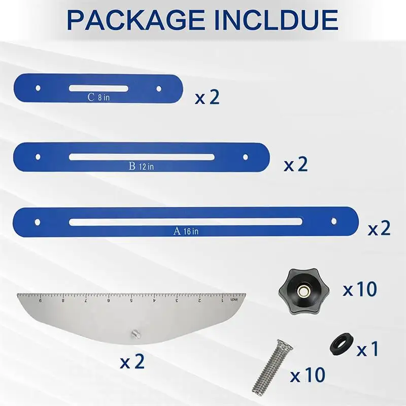Folding Ruler Solid Metal Stairb Jig Gauge Accurately Measuring Angle and length Shelf Layout Tool Stair Tread Template Tool