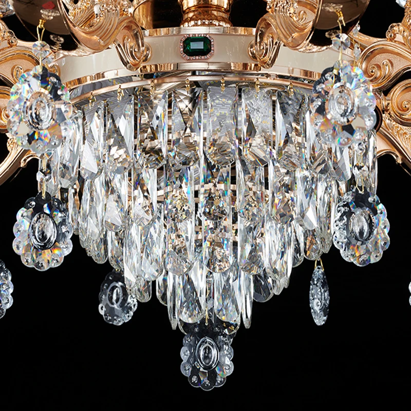 2024 New Hot-sale Modern Chandelier Golden Crystal Luxury Large Home Hotel Villa Living Room Decoration Chandelier