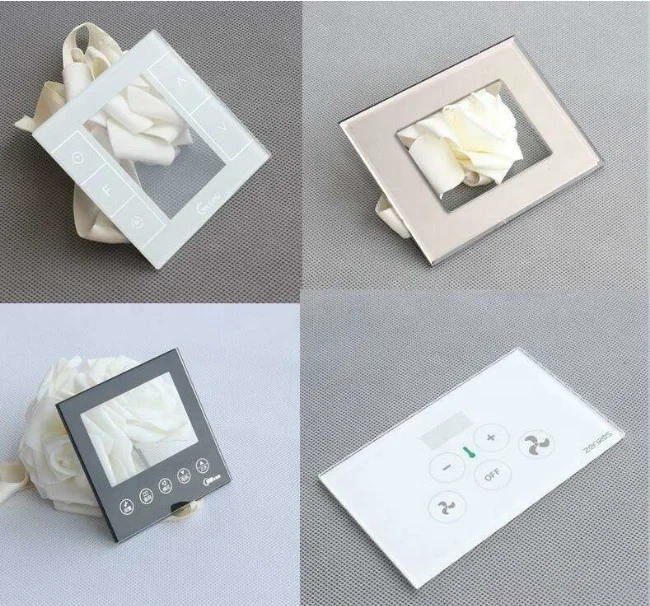 Custom 1Mm 2Mm Silk Screen Print Smart Touch Tempered Screen Glass Panel