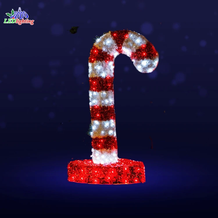 Outdoor large Led Christmas Decoration ornaments lighted Led Motif Light Candy Cane