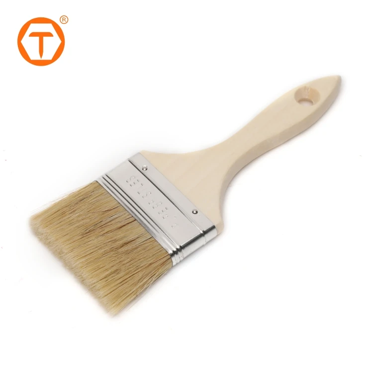 price to professional architectural angle sash wall 3 inch wooden handle pig bristle flat paint brush kit