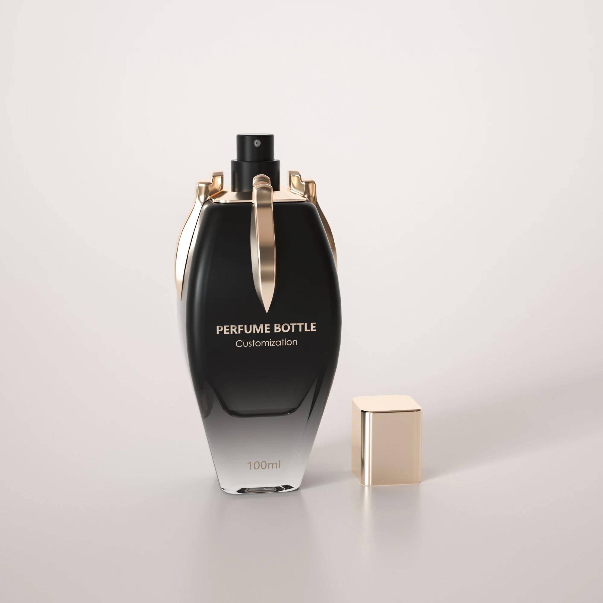 New Design Thick Bottom Empty Perfume Bottles 100ml 3.4oz Unique High End Exotic Luxury Novel Refillable Glass Perfume Bottle