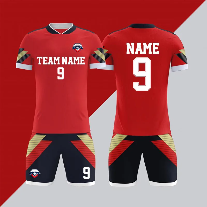 Custom Retro Football Shirts Sublimation Printing Sports Soccer Jerseys Team Club Football Uniforms Sets Kits Soccer Wear