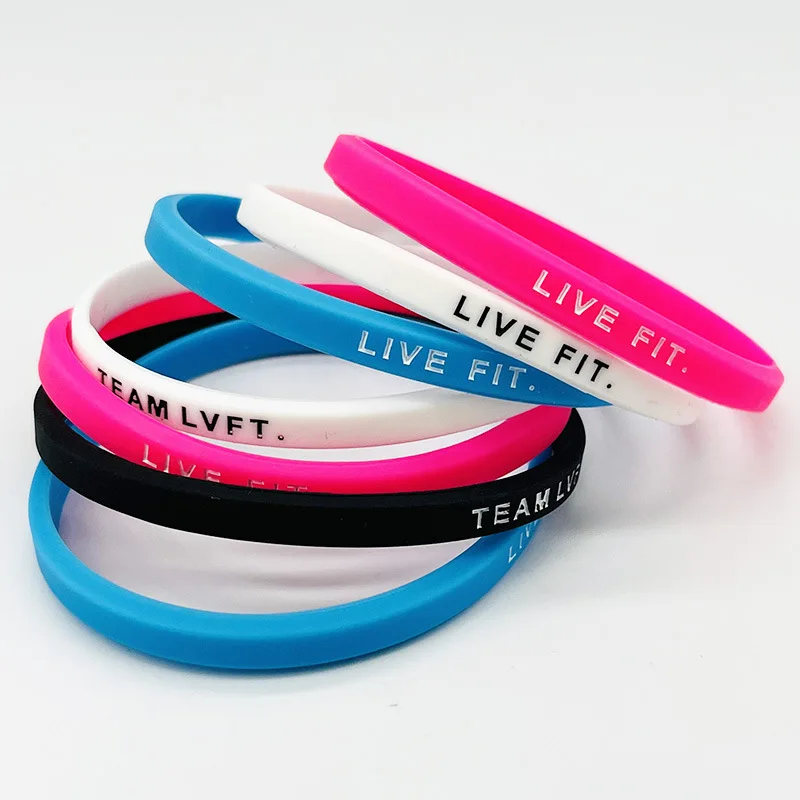 Customizable Bracelet Silicone Wristband Promotional Design With Pictures High Quality Logo Thin Silicone Wristband