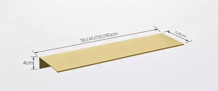 30/40/50/60cm stainless steel warehouse rack storage bathroom shelves with wall mount type brushed gold