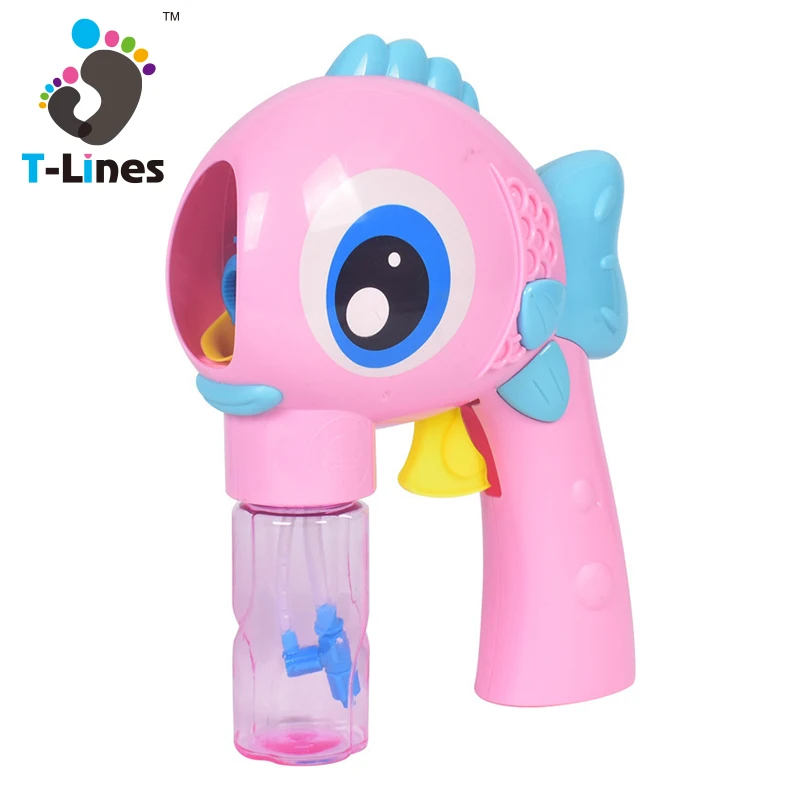 Outdoor toy inertial handheld cartoon big eye fish bubble gun