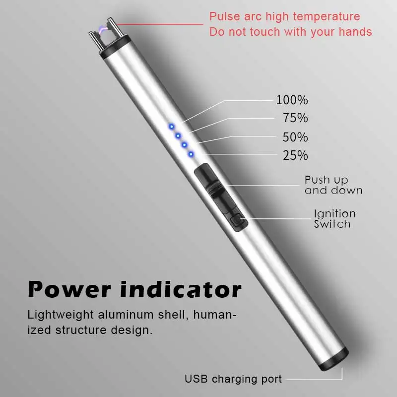 Delivery fast Led display tea light candles windproof arc luxury candle lighter