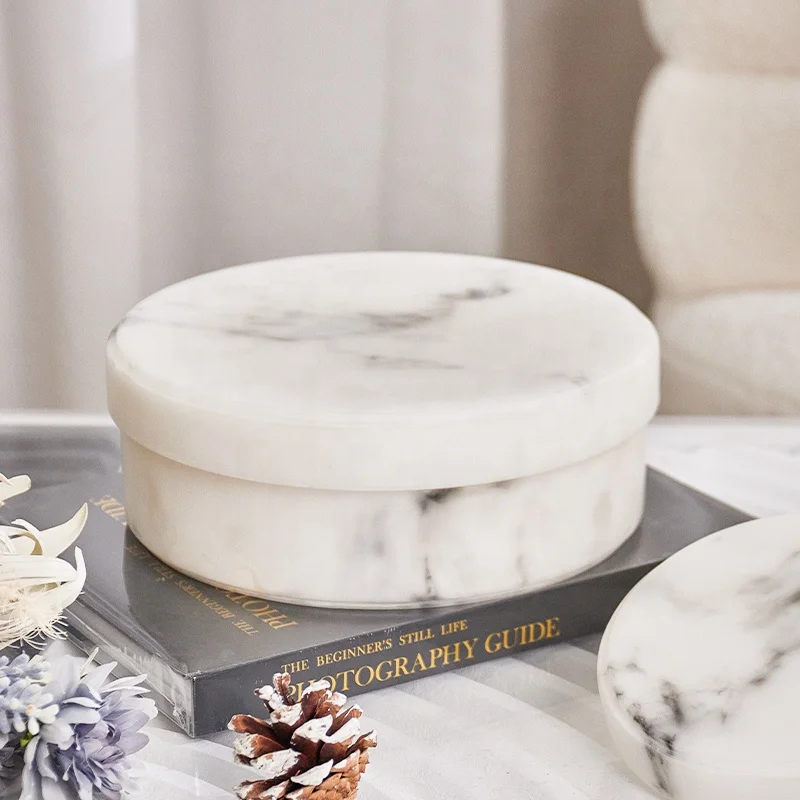 Minimalist Modern nordic home interior white marble box decoration home decor de luxe objects