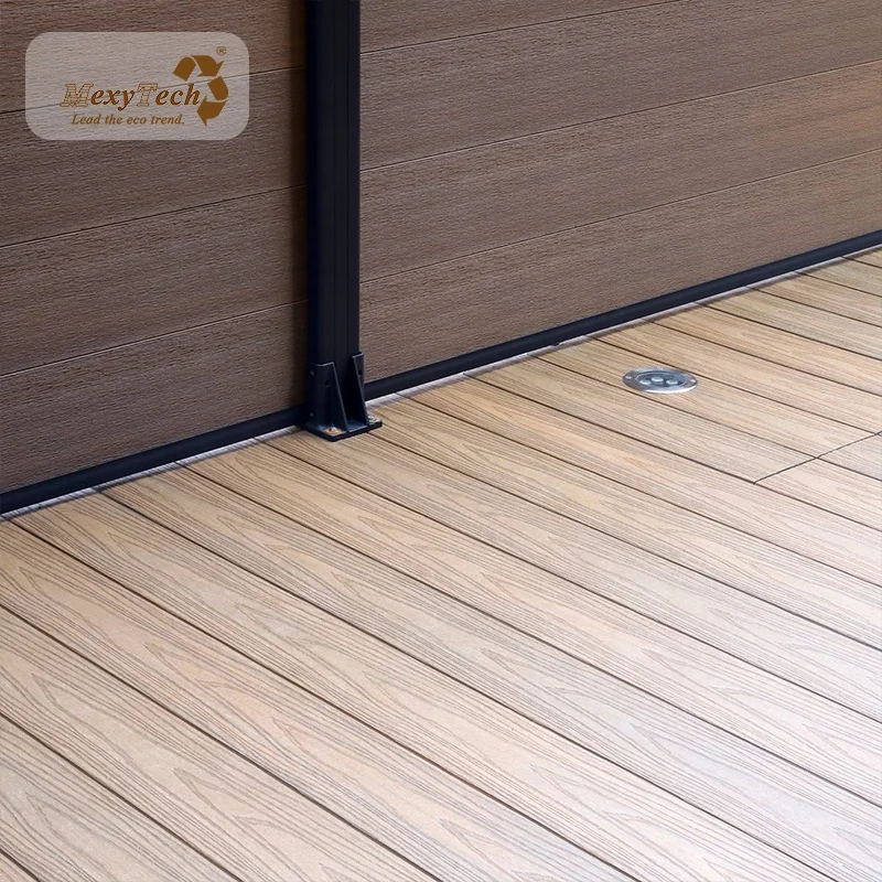 factory supply easy install garden composite decking boards 145*22mm wood composite decking patio flooring wpc decking