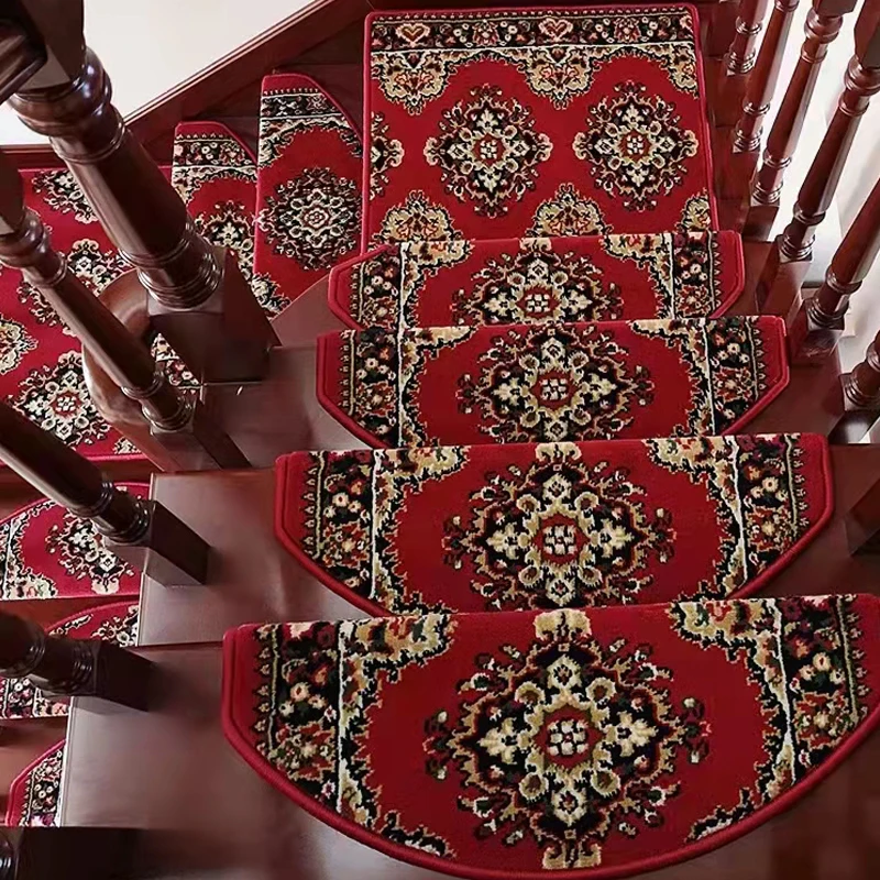 Self-adhesive Stair Tread Mat Anti-slip Decorative Villa Town House Home Hotel Stair Carpet