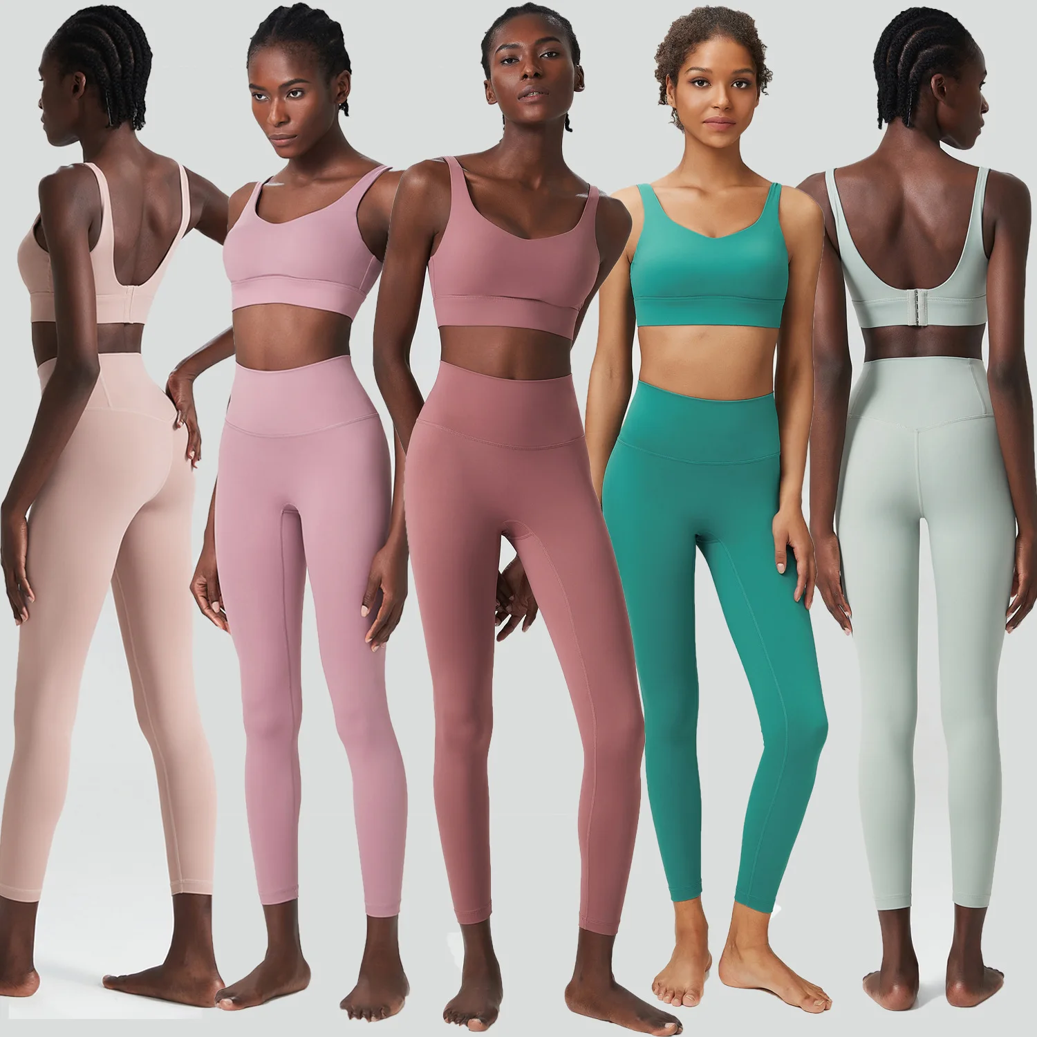 OEM Sportswear Women Leggings Workout Clothes Suit  High-waist Yoga comfortable Fitness Sportswear Suit for Women