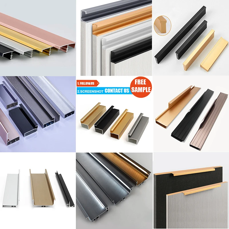 Aluminium Kitchen Cabinet Handles Aluminium Pull Handle Anodized Aluminium Handles