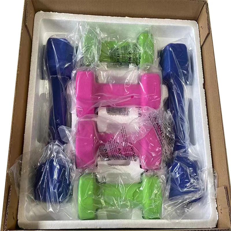 Wholesale High quality Neoprene Dumbbells Factory Manufacture Color Cast Iron Rubber Coated Hexagonal Dumbbell Suit WIth Rubber