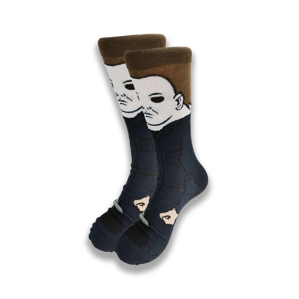 Customize your own design casual creative cotton comic characters funny cartoon male socks