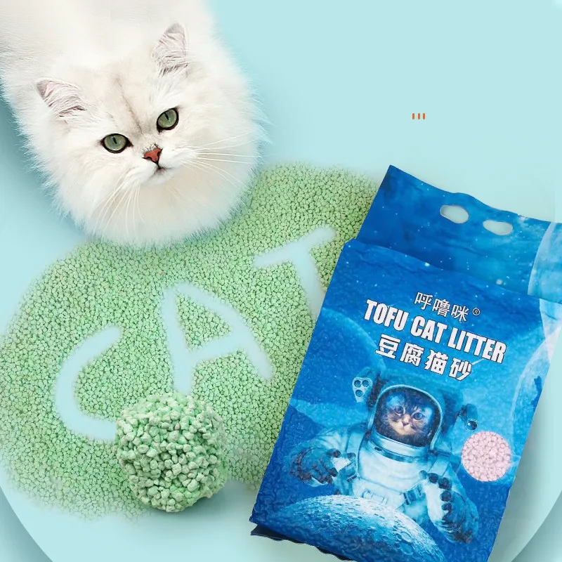 Wholesale Degradable Cat Litter from Source Factory Natural Plant-Based Tofu Ingredients Sand & Sodium Bentonite for Clumping