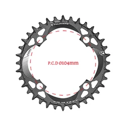 2022 New Lightweight mountain bike chain ring single chain system in line with BCD94/96/104/120 mountain bike chainrings