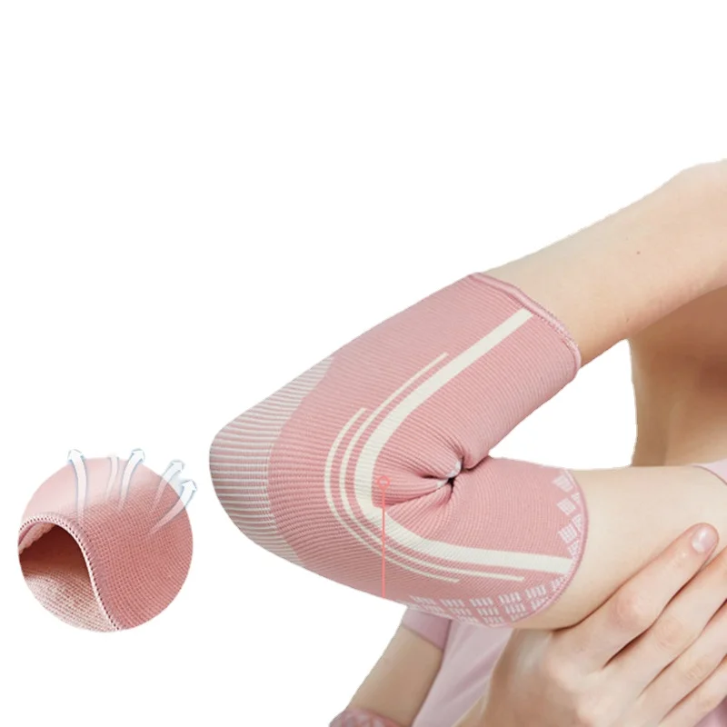 Compression Elbow Protector Elastic Pink Basketball Volleyball Elbow Pads Brace Sleeve Tennis Bandage Arm Guard for Women