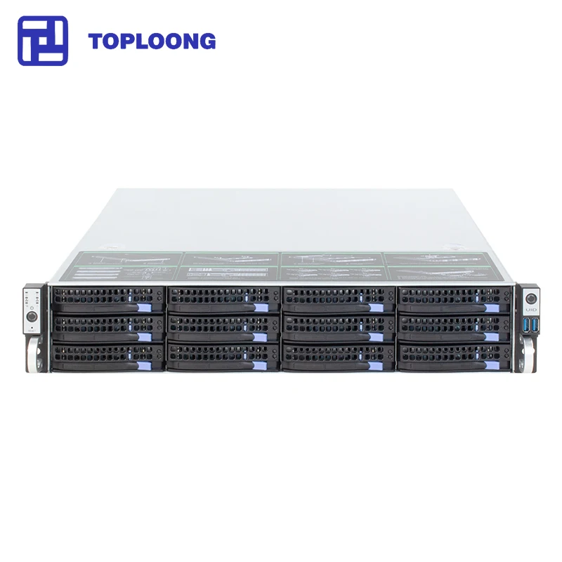  Toploong промышленный 2U 12 секций корпус для сервера хранения в