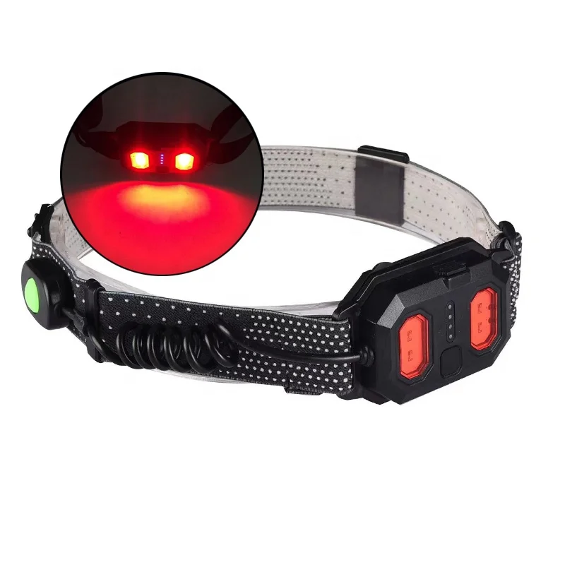  2021New Product Hot Sales Ultra-Low Profile Durable Elastic USB Rechargeable Headband Light COB Bar