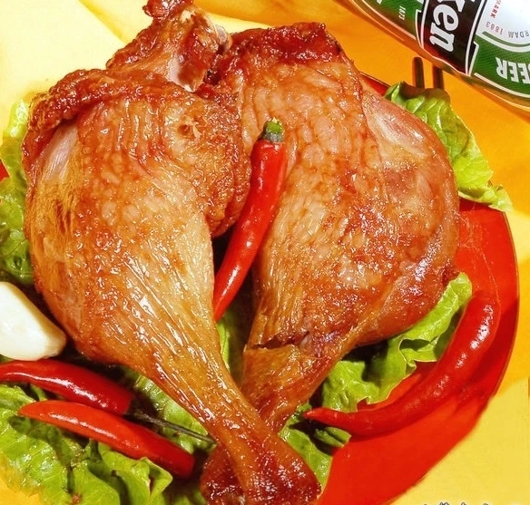 Заводская цена жареное мясо утки закуски утиные ножки с медовым соусом