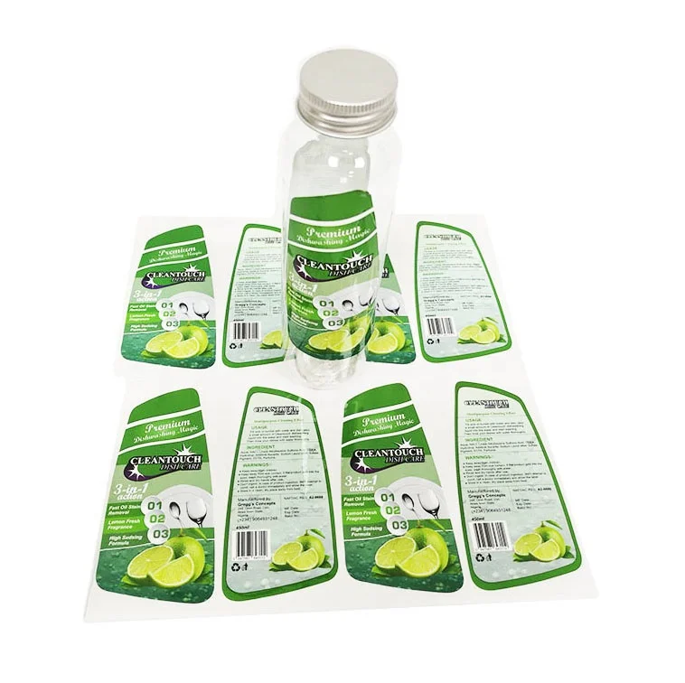 Custom Printing Waterproof Food Glass Bottle Sticker Jar Seal Labels