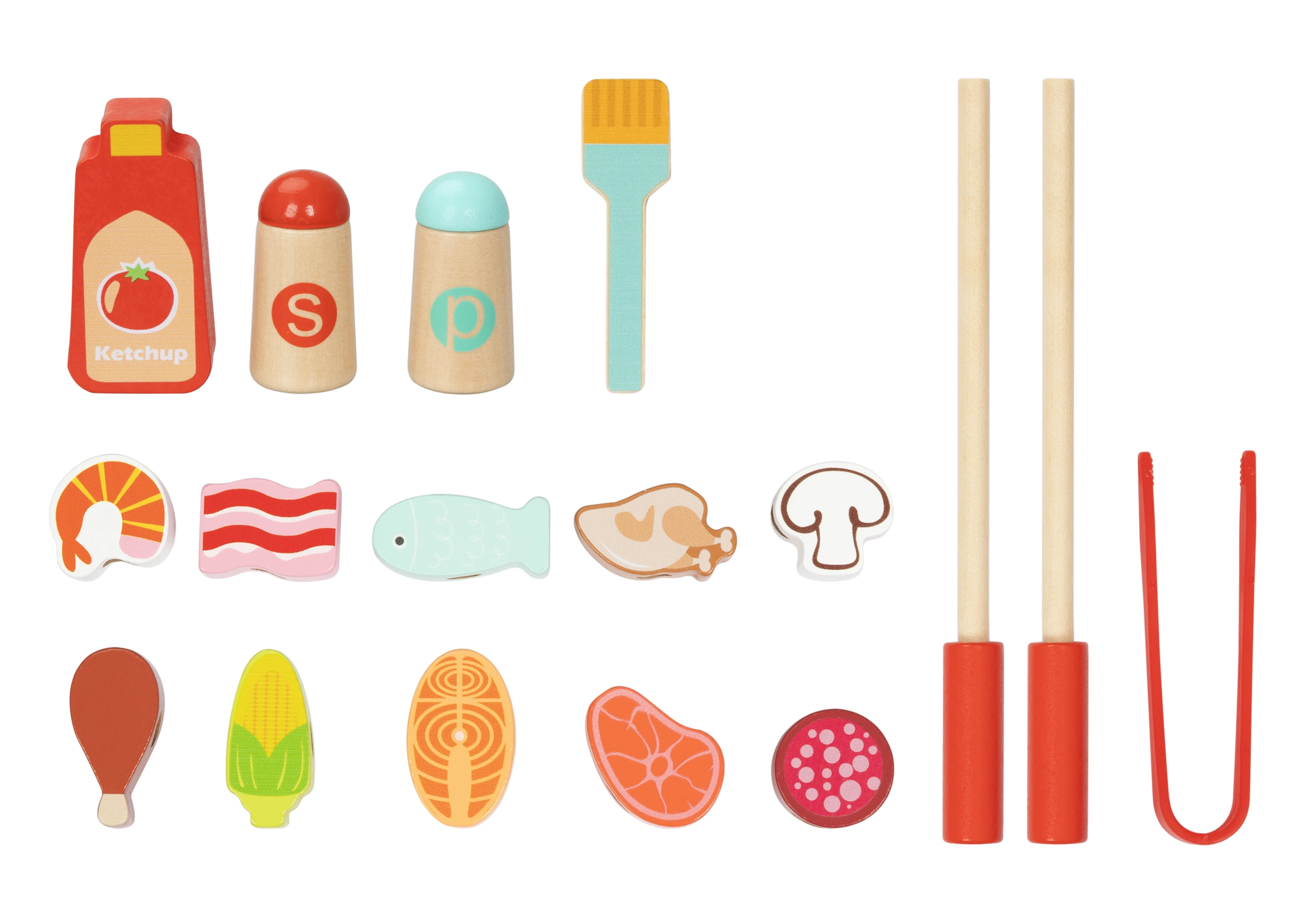 RTS 2024 New Wooden Kitchen Play Set Toy for Children Kitchen Toys Set Wooden Stove toy BBQ Set E-commerce Customization