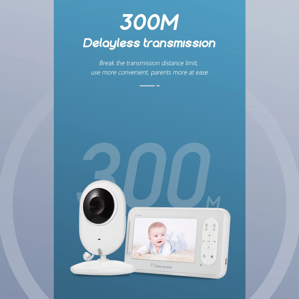 Оптовая продажа, беспроводное Обнаружение температуры, ночное видение, Двухсторонняя аудиосвязь, 3mp радионяня